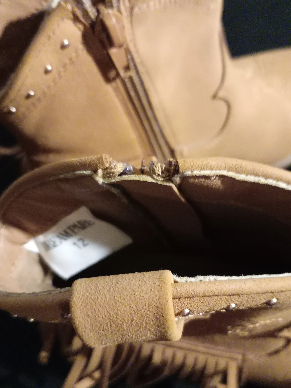 Dream Pairs Girls Tan Fringe Star Ankle Boots